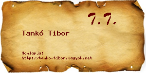 Tankó Tibor névjegykártya