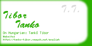tibor tanko business card